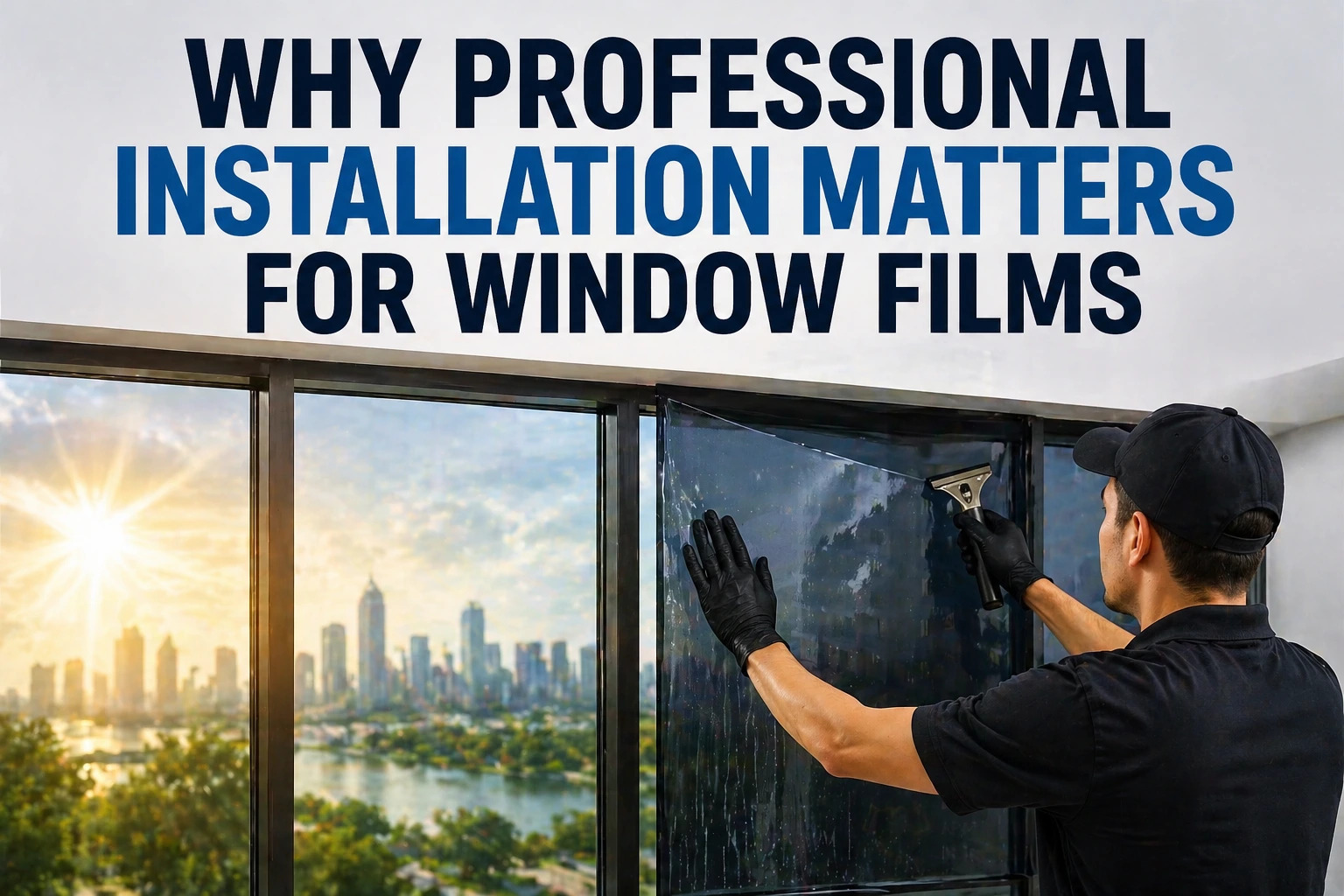 Stylish interior glass partition featuring frosted decorative film with geometric patterns, enhancing privacy and design in a modern office or home setting