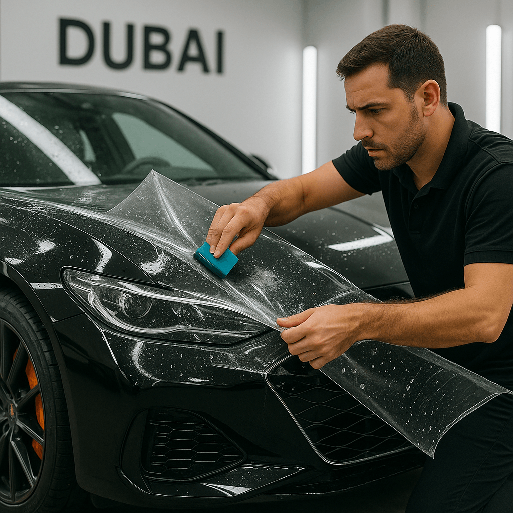 Stylish interior glass partition featuring frosted decorative film with geometric patterns, enhancing privacy and design in a modern office or home setting